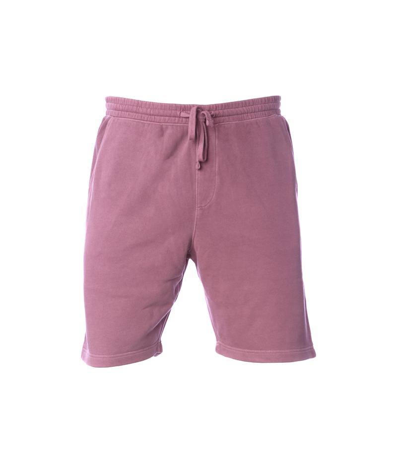 INDEPENDENT PRM50STPD-P1, Prm50stpd - Men's Pigment Dyed Fleece Short (colors P-p), Pigment Maroon