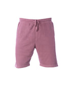 INDEPENDENT PRM50STPD-P1, Prm50stpd - Men's Pigment Dyed Fleece Short (colors P-p), Pigment Maroon