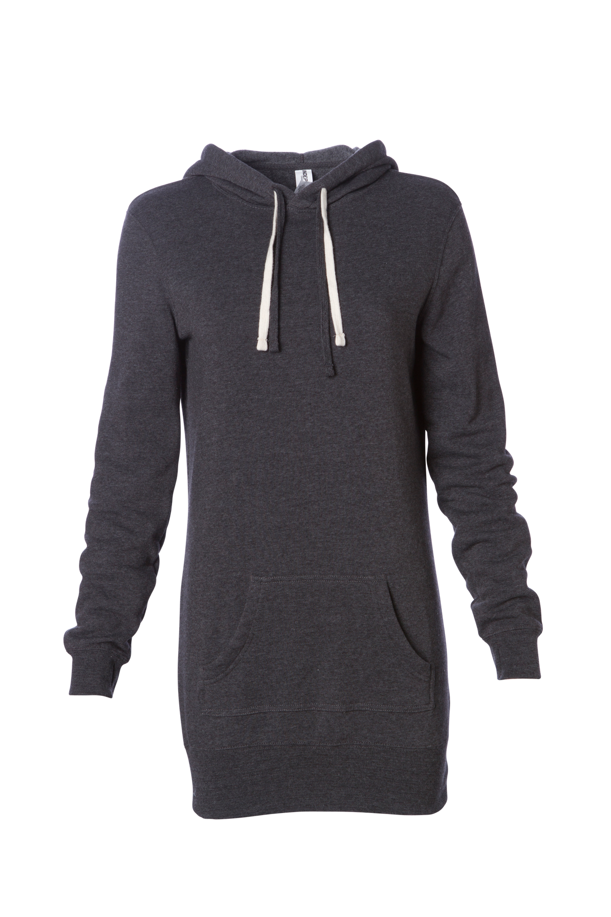 INDEPENDENT PRM65DRS, Midweight Special Blend Hooded Pullover Dress, Carbon