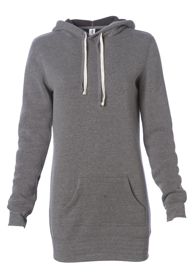 INDEPENDENT PRM65DRS, Midweight Special Blend Hooded Pullover Dress, Nickel