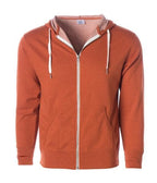 Independent Trading Co. PRM90HTZ, Unisex French Terry Zip Hooded Sweatshirt, Salt and Pepper