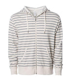 Independent Trading Co. PRM90HTZ, Unisex French Terry Zip Hooded Sweatshirt, Salt and Pepper