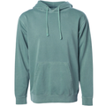 INDEPENDENT PRM4500, Unisex Midweight Pigment Dyed Hooded Pullover, Pigment Alpine Green