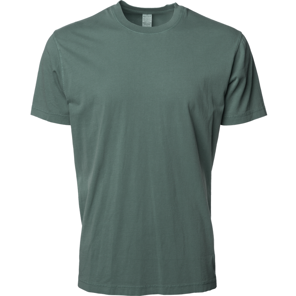 INDEPENDENT PRM180PT-P2, Prm180pt - Premium 180gsm Pigment Dye T-shirt (pigment Slate Blue, White), Pigment Alpine Green