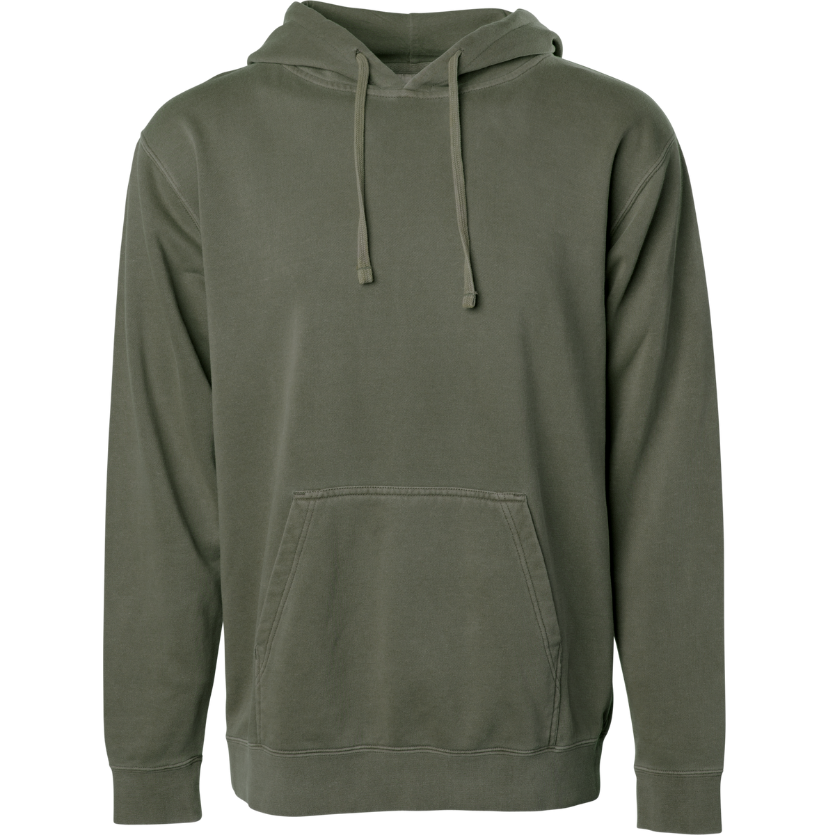 INDEPENDENT PRM4500, Unisex Midweight Pigment Dyed Hooded Pullover, Pigment Army