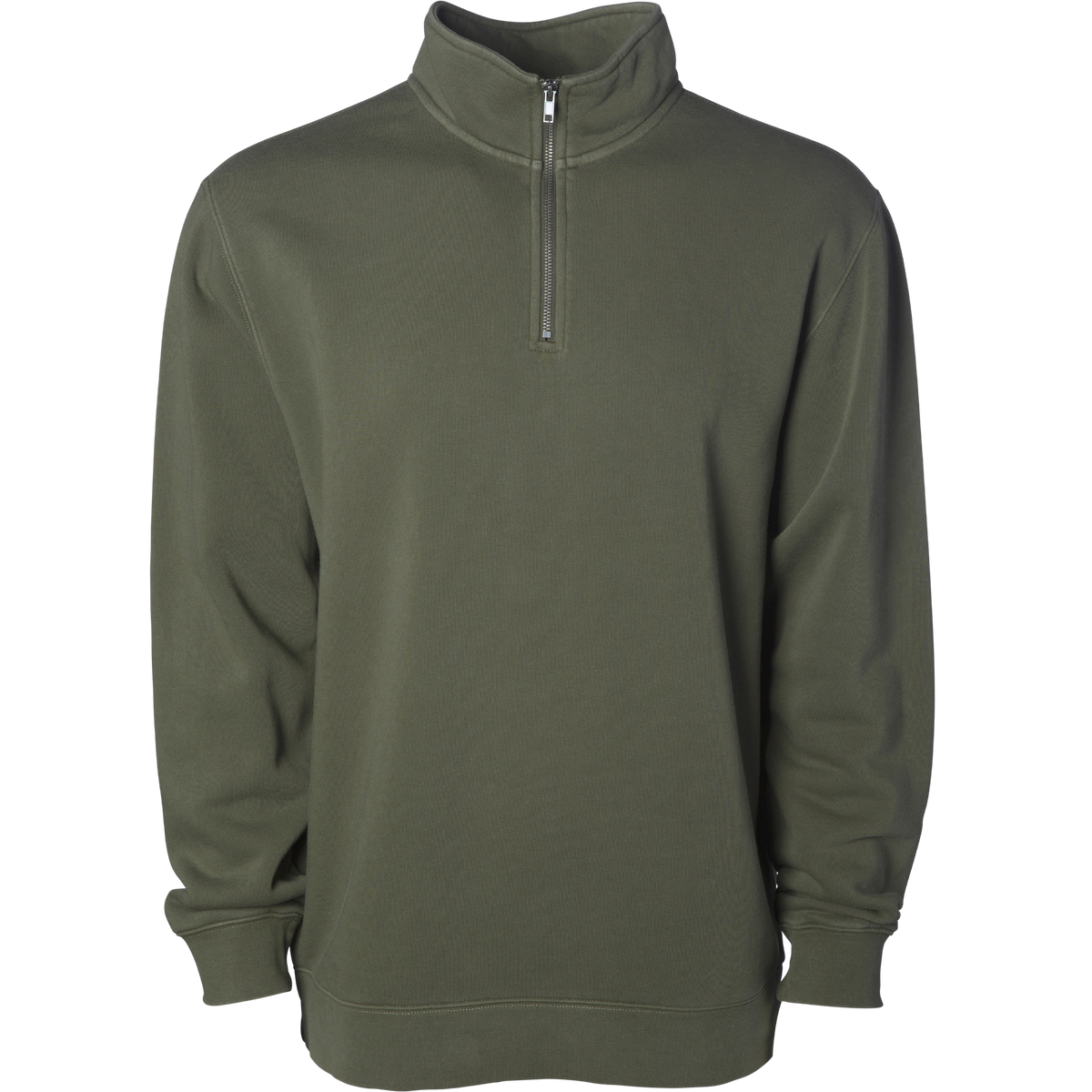 INDEPENDENT PRM4600QZ, Midweight Pigment Dye Quarter Zip, Pigment Army
