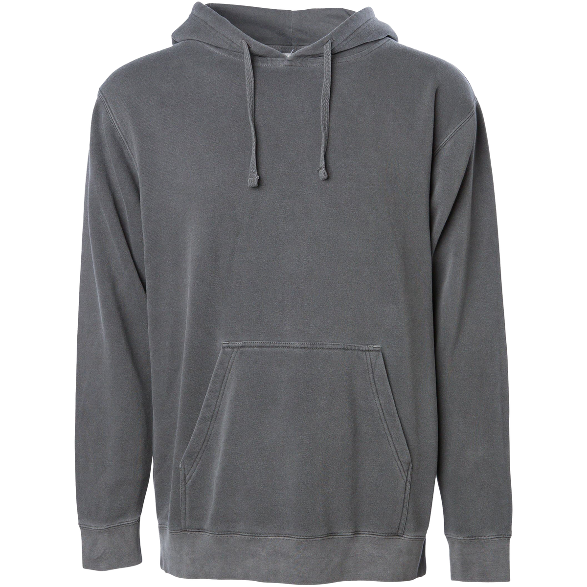INDEPENDENT PRM4500, Unisex Midweight Pigment Dyed Hooded Pullover, Pigment Black