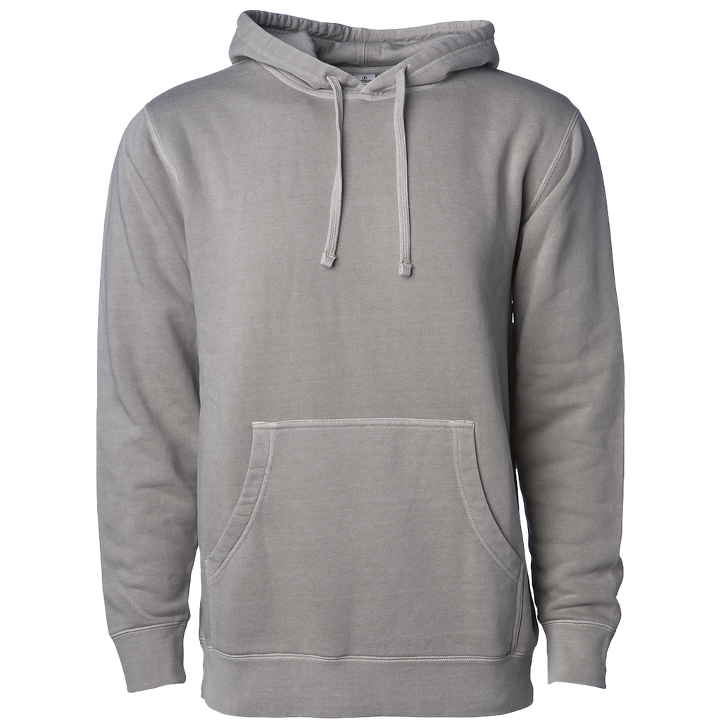 INDEPENDENT PRM4500, Unisex Midweight Pigment Dyed Hooded Pullover, Pigment Cement
