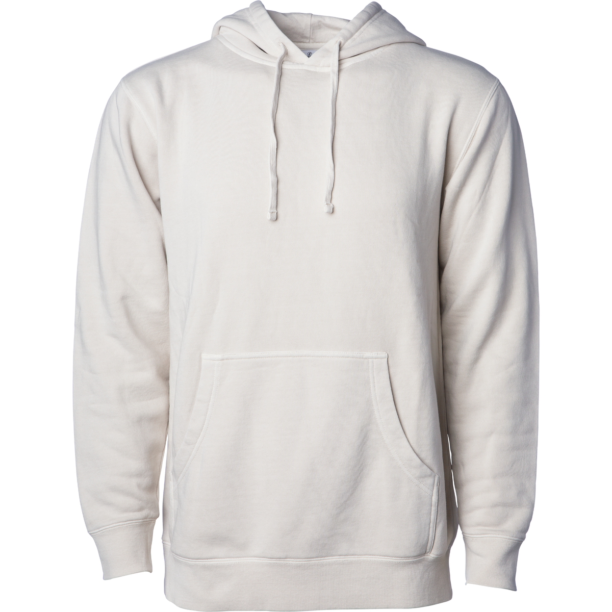 INDEPENDENT PRM4500, Unisex Midweight Pigment Dyed Hooded Pullover, Pigment Ivory