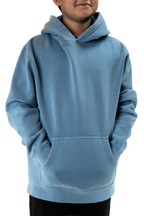 INDEPENDENT IND4001YPD, Youth Heavyweight Pigment Dye Hoodie, Pigment Light Blue