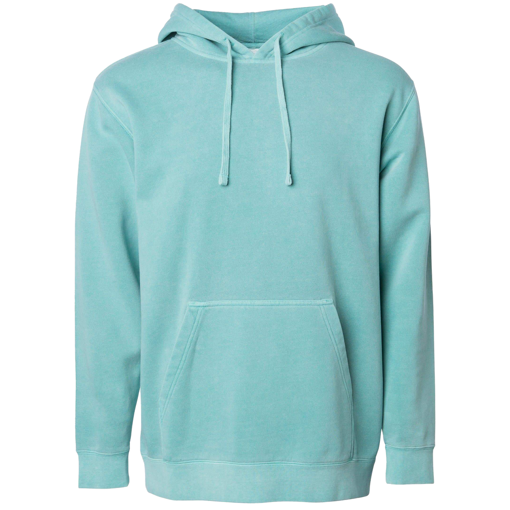 INDEPENDENT PRM4500-P1, Prm4500 - Unisex Midweight Pigment Dyed Hooded Pullovers (colors P-p), Pigment Mint
