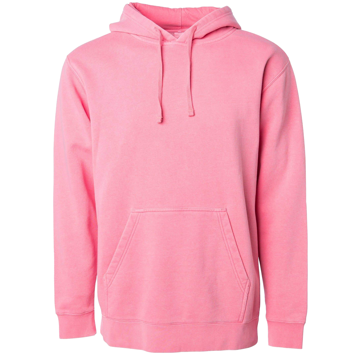 INDEPENDENT PRM4500, Unisex Midweight Pigment Dyed Hooded Pullovers, Pigment Pink
