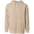 INDEPENDENT PRM4500, Unisex Midweight Pigment Dyed Hooded Pullovers, Pigment Sandstone