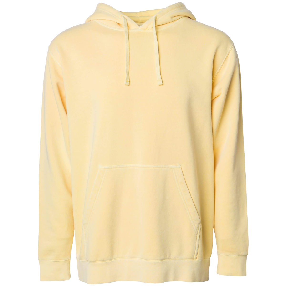 INDEPENDENT PRM4500, Unisex Midweight Pigment Dyed Hooded Pullovers, Pigment Yellow