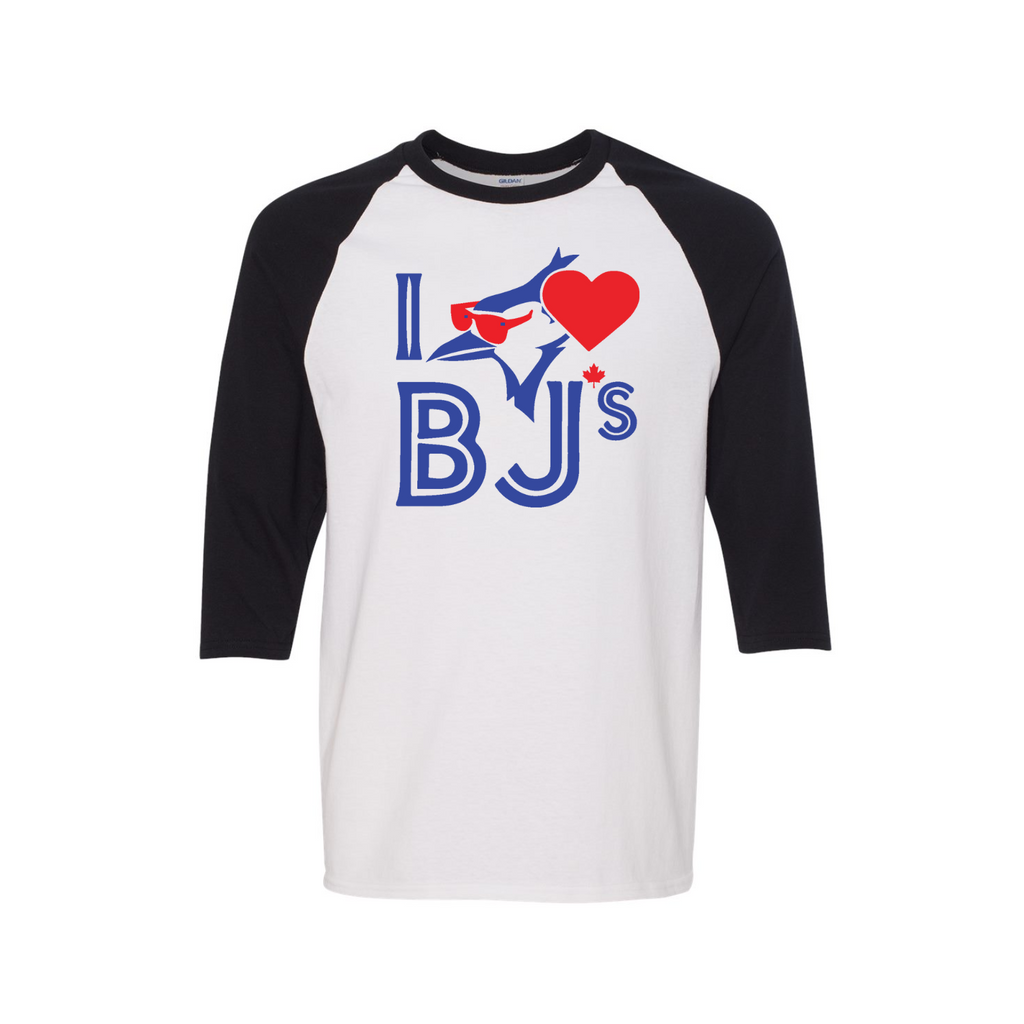 I Love BJs - Sunglasses Bird – Three-Quarter Raglan