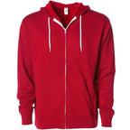 INDEPENDENT AFX90UNZ-P2, Afx90unz - Unisex Zip Hooded Sweatshirt (turquoise), Red