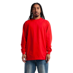SHAKA WEAR Max Heavyweight Long Sleeve, - 7.5 Oz, Red