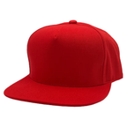 NISSI CAPS GNV-OTS001P5, - 5 Panels High Profile Flat Bill, Red