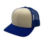 NISSI CAPS GNV-003M, - Premium Pro Style 6 Panels Mesh Trucker Cap, Royal Stone