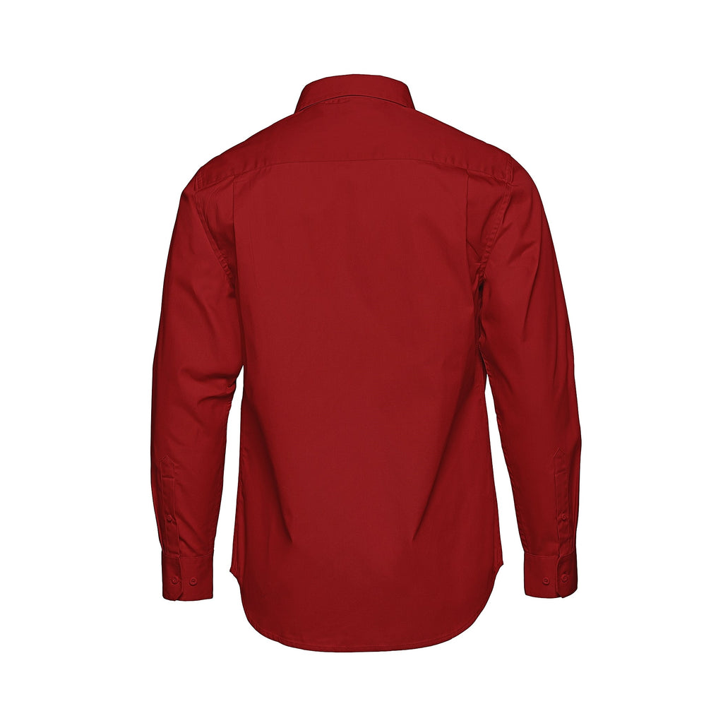 CX2 S04600, - Camden - Men's Poly-cotton Twill Long Sleeve Easy-care Shirt, Red