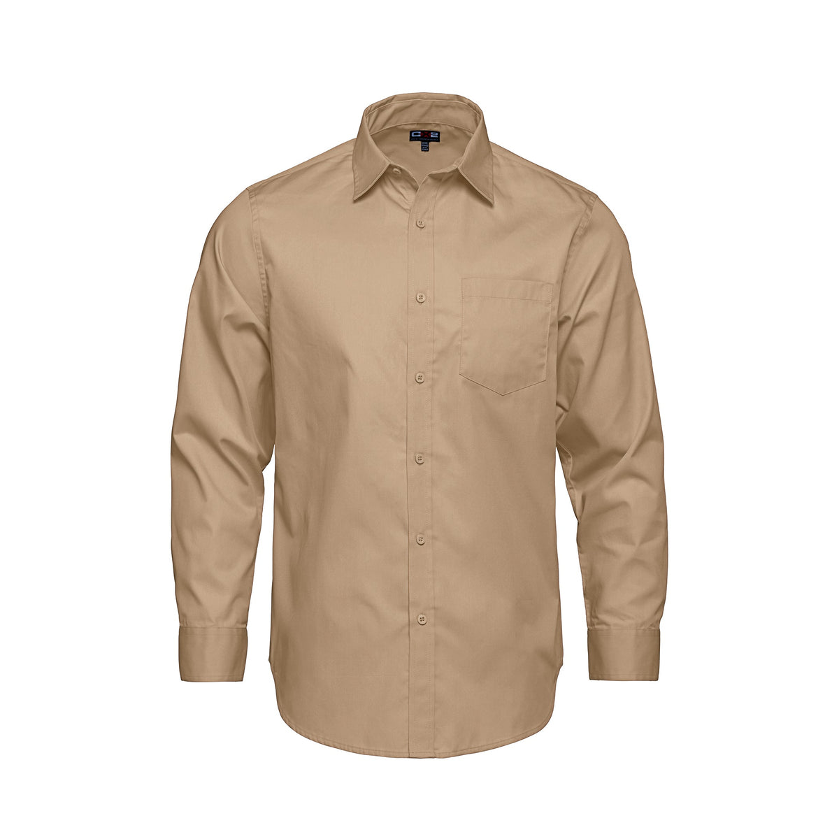 CX2 S04600, - Camden - Men's Poly-cotton Twill Long Sleeve Easy-care Shirt, Sand