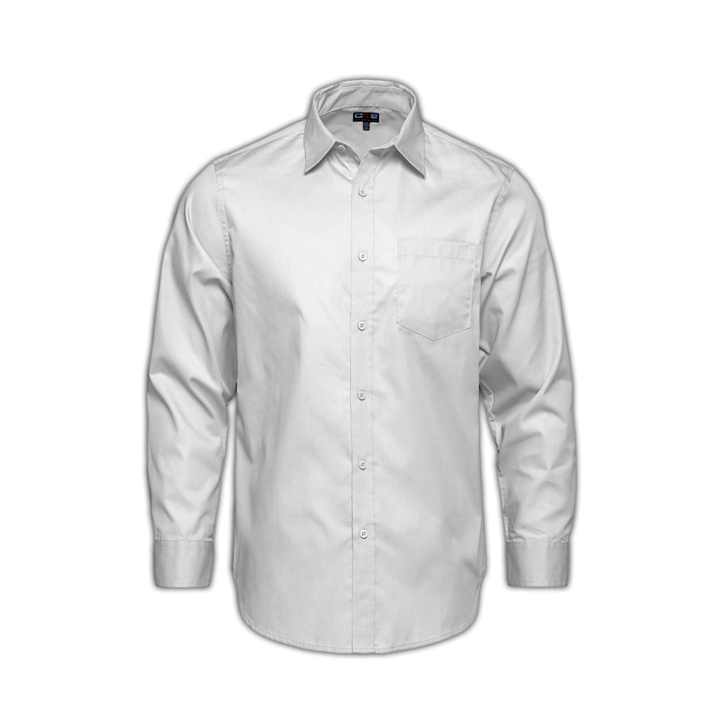 CX2 S04600, - Camden - Men's Poly-cotton Twill Long Sleeve Easy-care Shirt, White