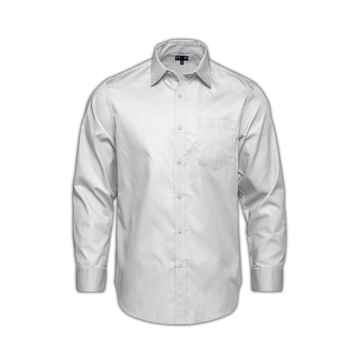 CX2 S04600, - Camden - Men's Poly-cotton Twill Long Sleeve Easy-care Shirt, White