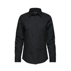 CX2 S04601, - Camden - Ladies Poly-cotton Twill Long Sleeve Easy-care Shirt, Black