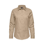 CX2 S04601, - Camden - Ladies Poly-cotton Twill Long Sleeve Easy-care Shirt, Sand