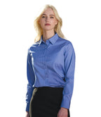 CX2 S04601, - Camden - Ladies Poly-cotton Twill Long Sleeve Easy-care Shirt, Blue