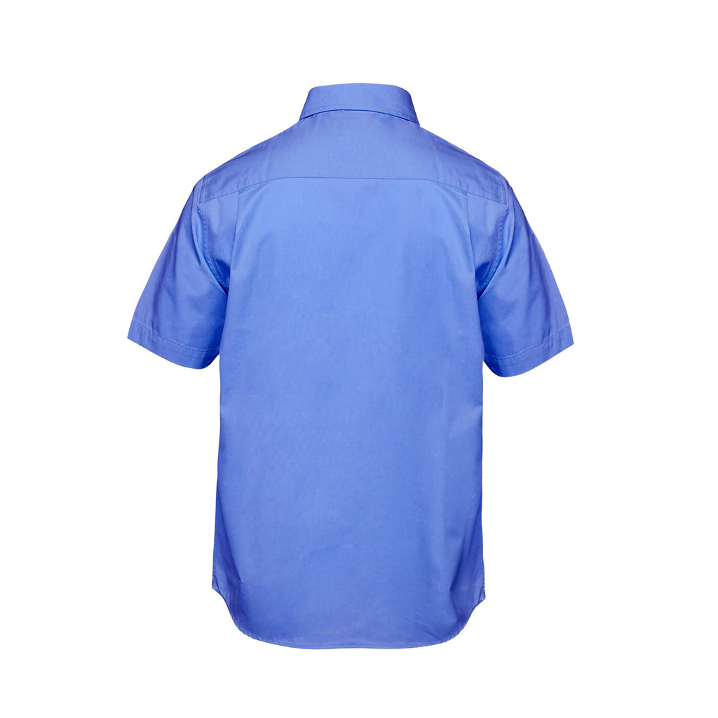CX2 S04605, - Ashton - Poly Cotton Twill Short Sleeve Easy-care Shirt, Blue