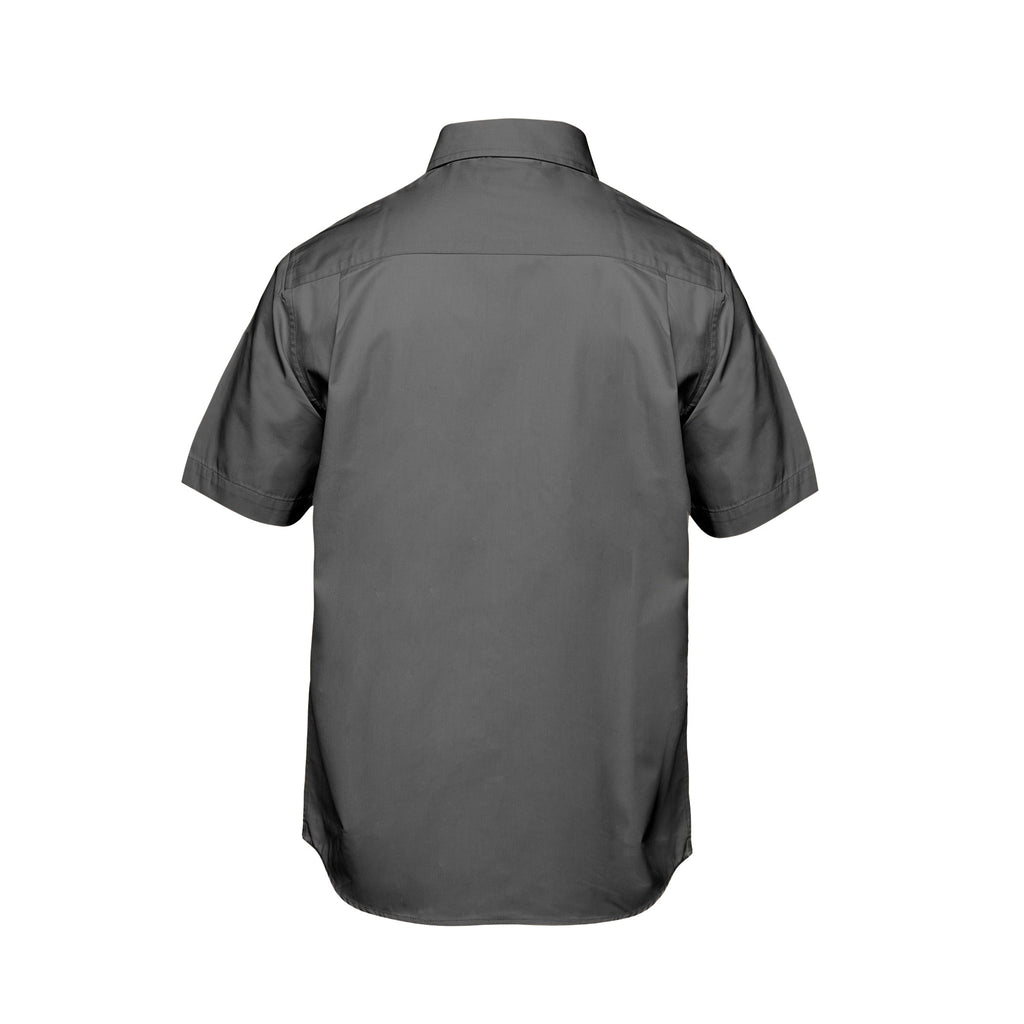 CX2 S04605, - Ashton - Poly Cotton Twill Short Sleeve Easy-care Shirt, Grey