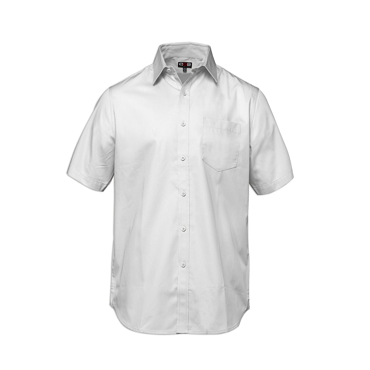 CX2 S04605, - Ashton - Poly Cotton Twill Short Sleeve Easy-care Shirt, White