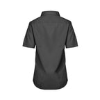 CX2 S04606, - Ashton - Ladies Poly Cotton Twill Short Sleeve Easy-care Shirt, Grey