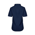 CX2 S04606, - Ashton - Ladies Poly Cotton Twill Short Sleeve Easy-care Shirt, Navy
