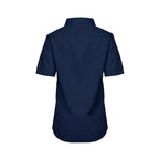 CX2 S04606, - Ashton - Ladies Poly Cotton Twill Short Sleeve Easy-care Shirt, Navy