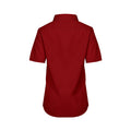 CX2 S04606, - Ashton - Ladies Poly Cotton Twill Short Sleeve Easy-care Shirt, Red