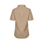 CX2 S04606, - Ashton - Ladies Poly Cotton Twill Short Sleeve Easy-care Shirt, Sand