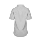 CX2 S04606, - Ashton - Ladies Poly Cotton Twill Short Sleeve Easy-care Shirt, White