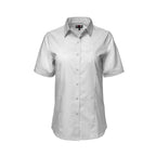CX2 S04606, - Ashton - Ladies Poly Cotton Twill Short Sleeve Easy-care Shirt, White