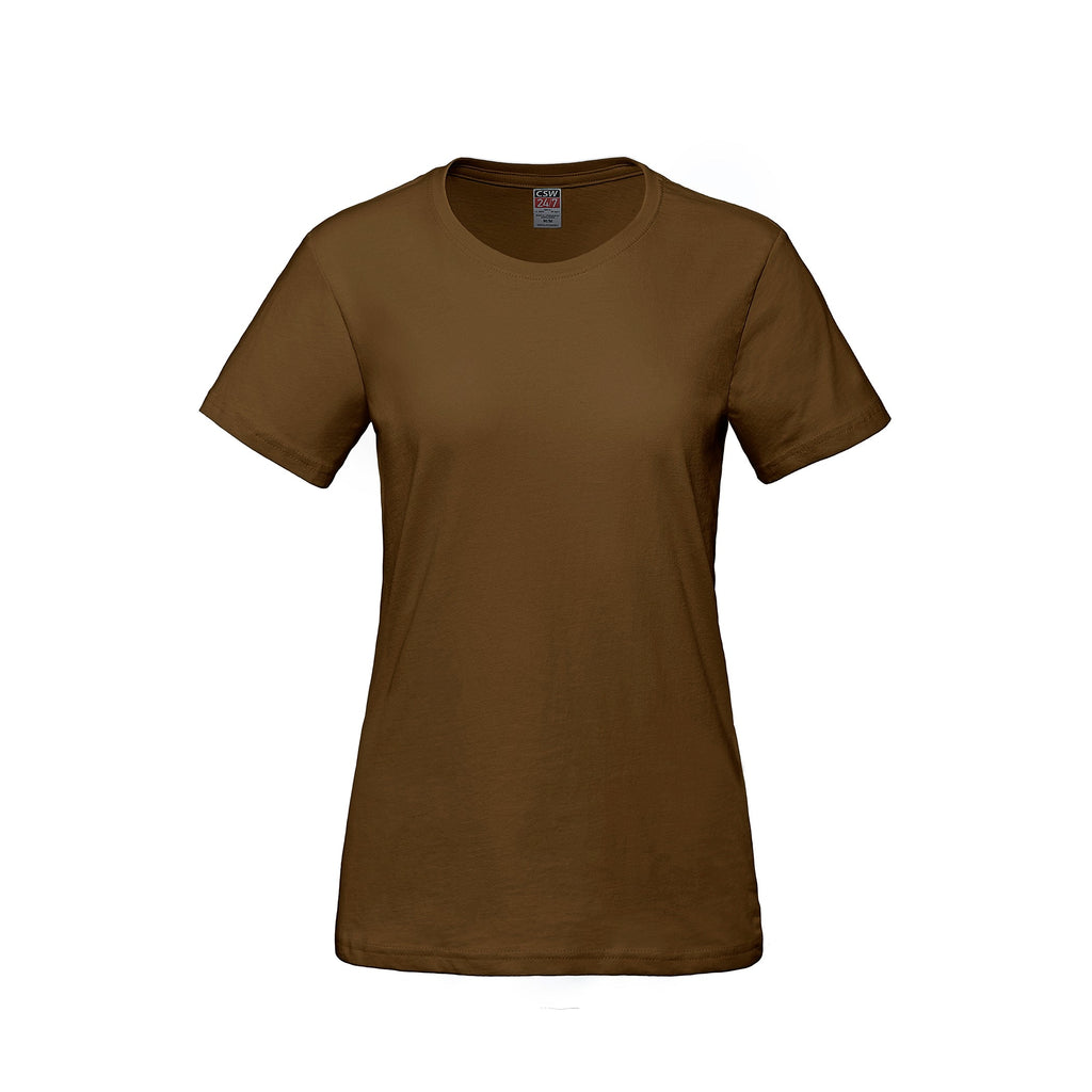 Canada Sportswear S05611, - Parkour - Ladies Ring Spun Combed Cotton Crewneck T-shirt, Caramel