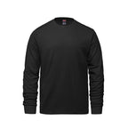 Canada Sportswear S05615, - Breeze - Adult Ring Spun Combed Cotton Long Sleeve Crewneck T-shirt, Black
