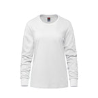 Canada Sportswear S05616, - Breeze - Ladies Ring Spun Combed Cotton Long Sleeve Crewneck T-shirt, White