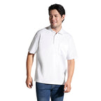 CX2 S05745, - Caddy - Men's Pique Mesh Polo W/ Pocket, White