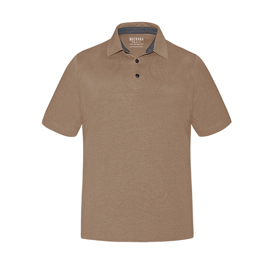 Muskoka Trail S05750, - Fairway - Men's Cotton/poly Jersey Polo, Melange Taupe