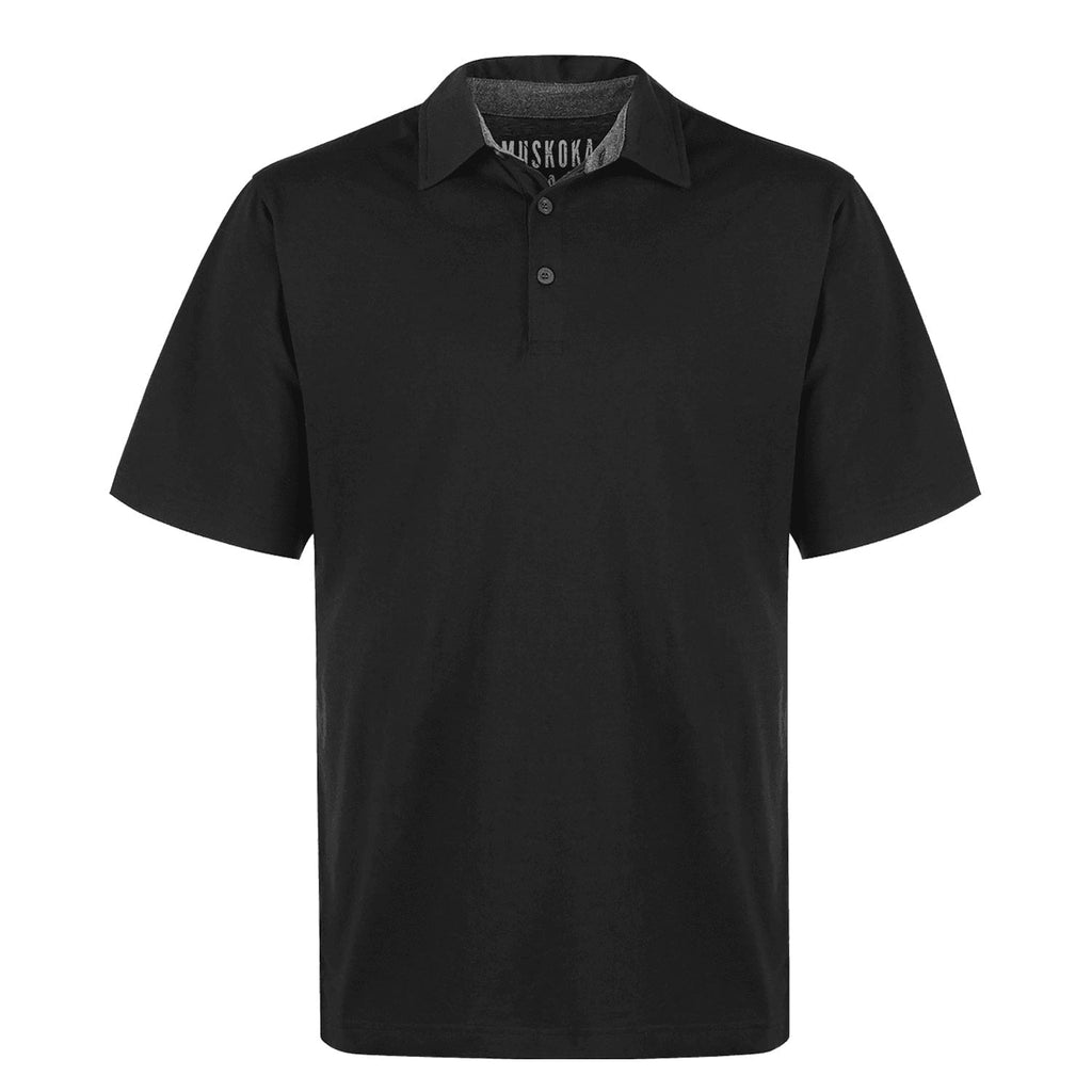 Muskoka Trail S05750, - Fairway - Men's Cotton/poly Jersey Polo, Black