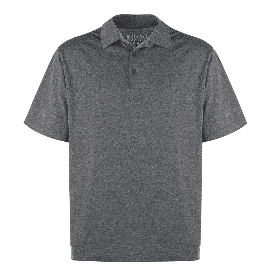 Muskoka Trail S05750, - Fairway - Men's Cotton/poly Jersey Polo, Melange Charcoal