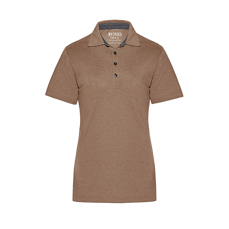 Muskoka Trail-S05751 polo shirt in Melange Taupe