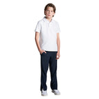 CX2 S5785Y, - Elite - Youth Cotton/poly/spandex Polo, White