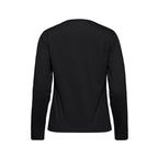 Muskoka Trail S05896, - Riverside - Ladies Cotton-poly Long Sleeve Crewneck T-shirt, Black